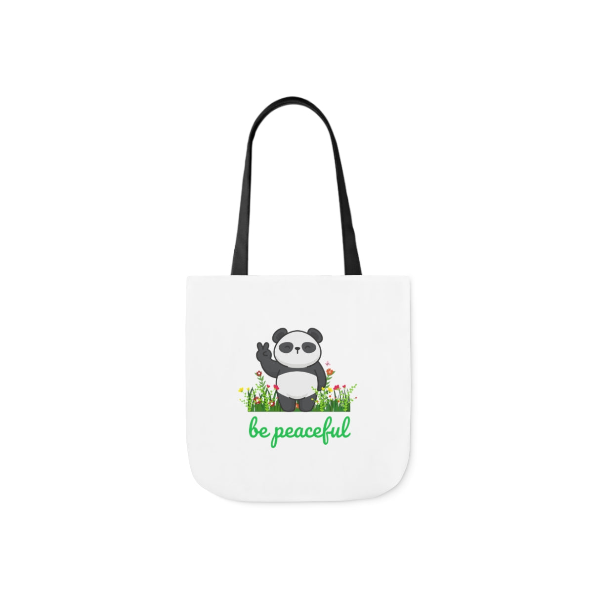 Be Peaceful Polyester Canvas Tote Bag