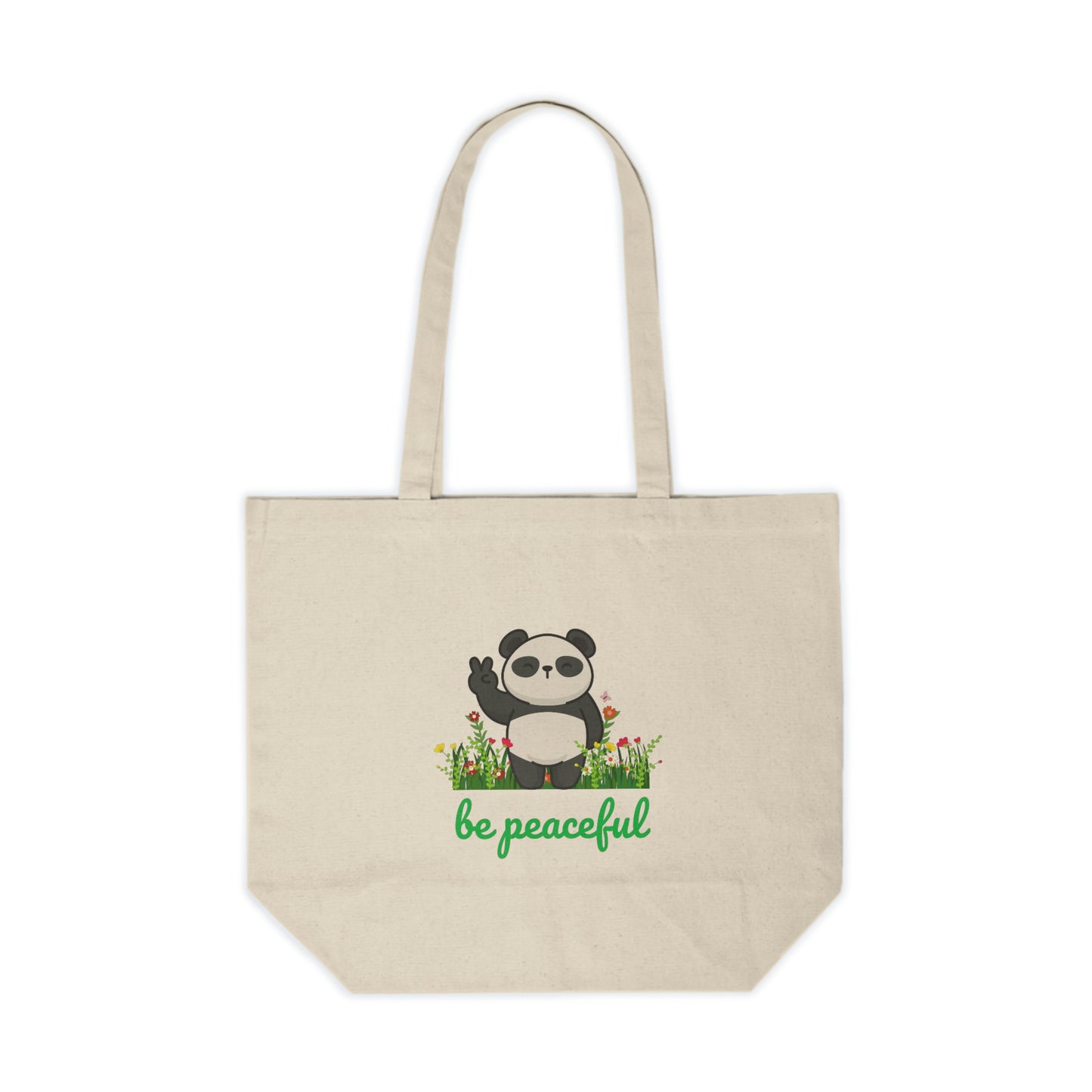 Be Peaceful Canvas Shopping Tote