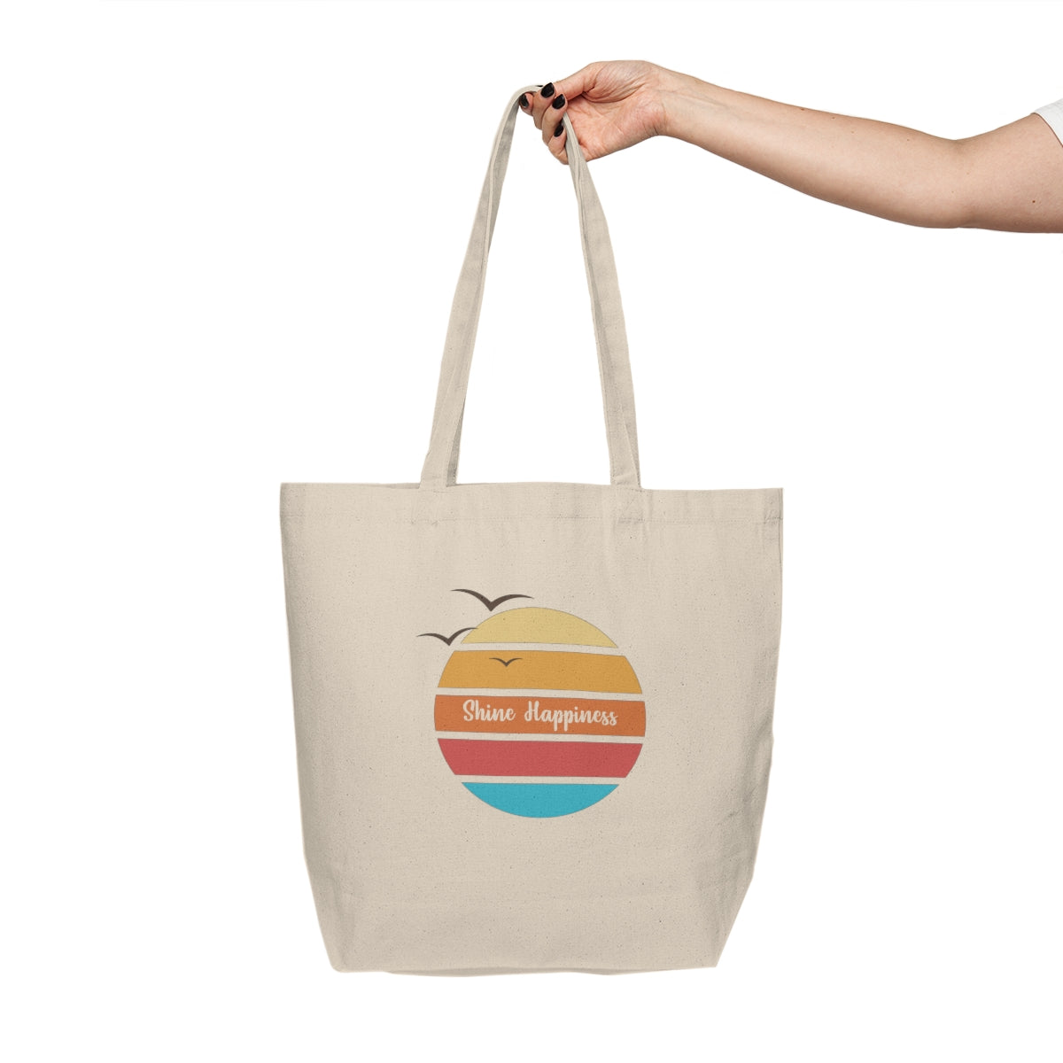 Shine Happiness Canvas Tote