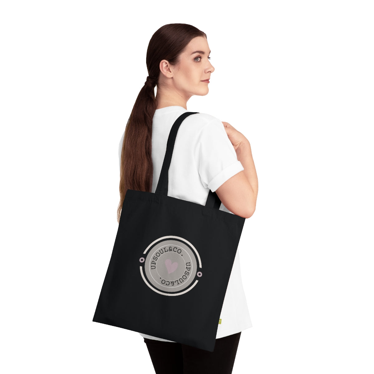 Upsoul & Company Heart Logo Organic Cotton Tote Bag