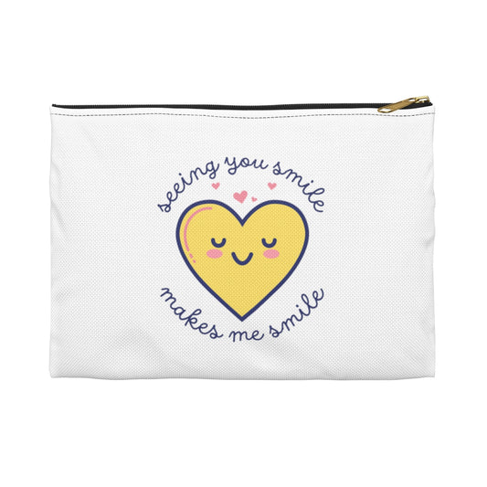 Seeing You Smile Accessory Pouch Yellow