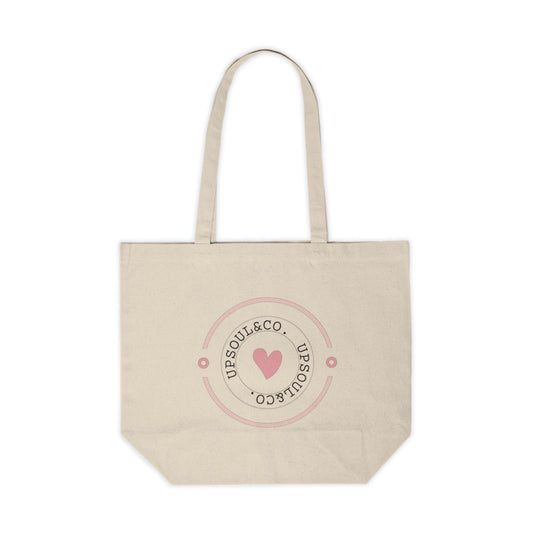 Upsoul Logo Canvas Tote Pink Heart