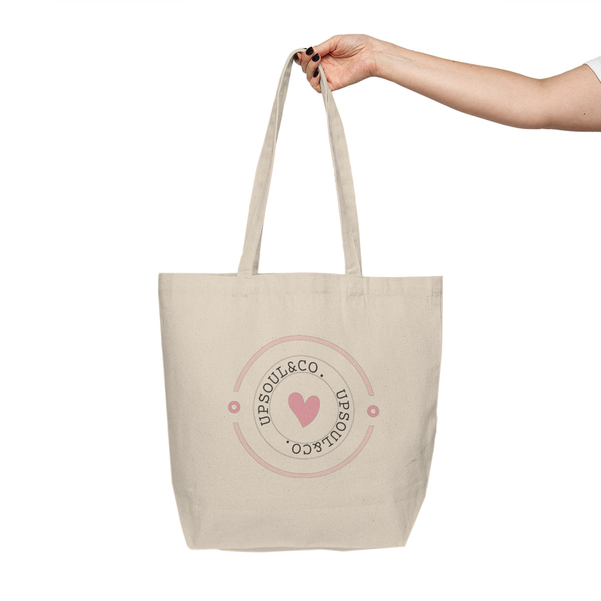 Upsoul Logo Canvas Tote Pink Heart