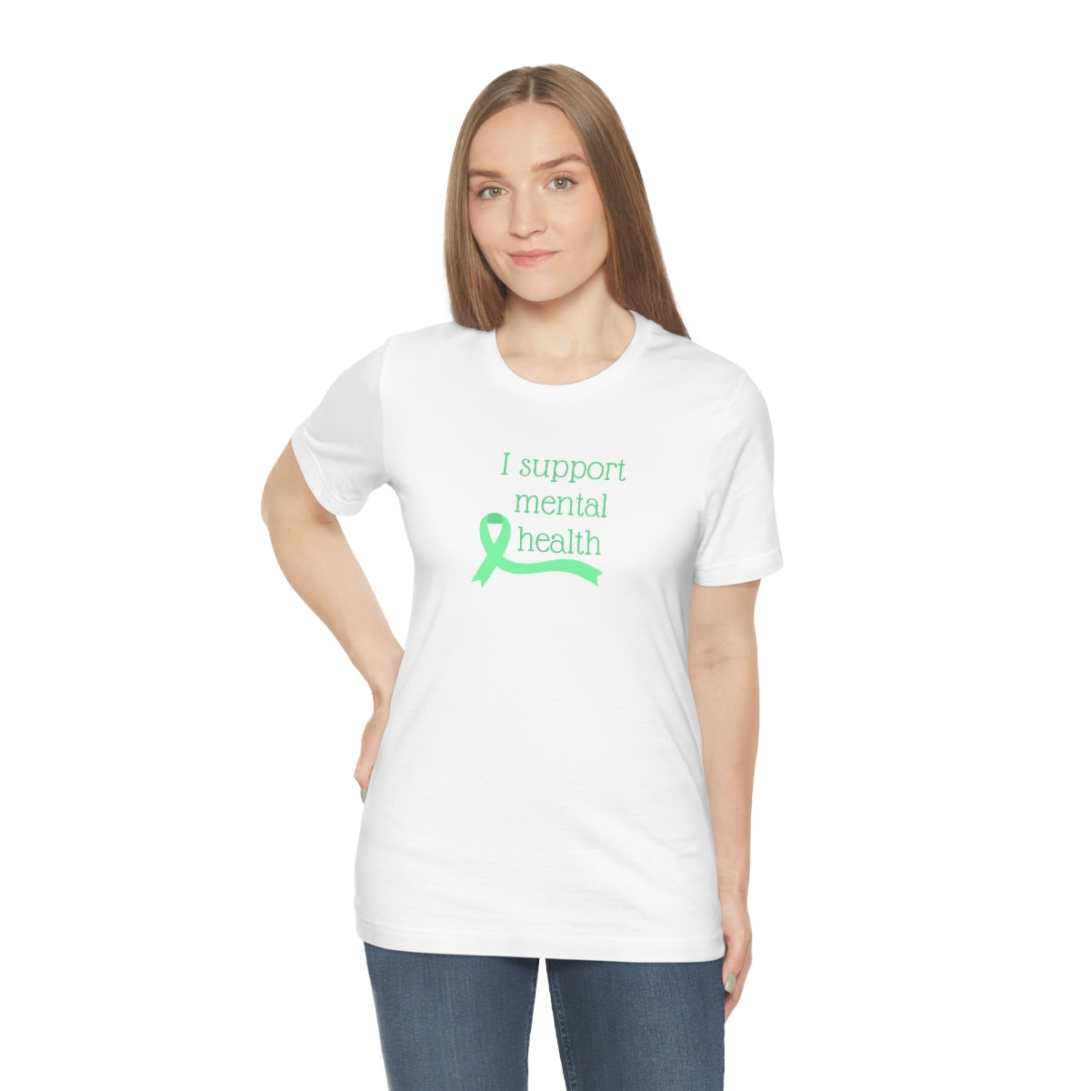 I Support Mental Health Unisex Jersey Short Sleeve T-Shirt