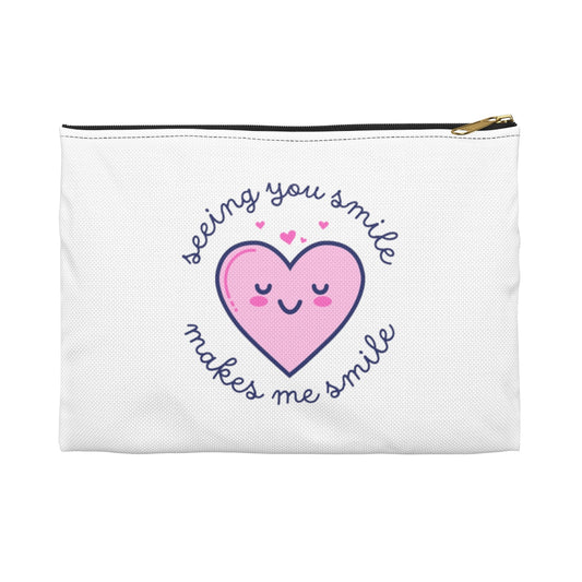 Seeing You Smile Accessory Pouch Pink